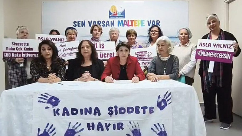 Maltepeli kadınlar şiddete karşı ses yükselti